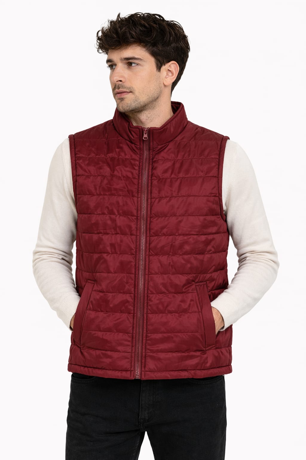 Chaleco Sencillo Color Guinda