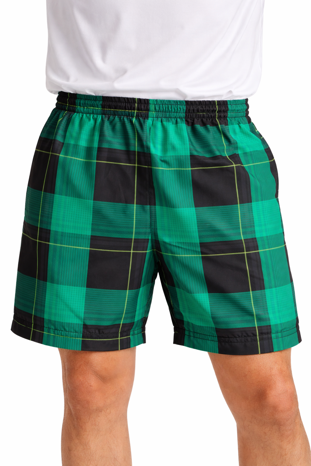 Short Playero con Estampado Cuadros